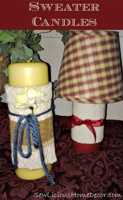 Sweater Candles {home decor} Sweater Candles {home decor}