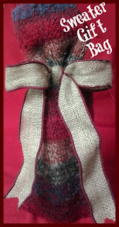 DIY Sweater Gift Bag at sewlicioushomedecor.com