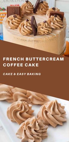 My easy recipe for French buttercream is silky smooth, luscious, flavorful and it holds its shape perfectly! It’s a less-sweet and more smooth alternative than my regular chocolate buttercream.   #food #recipes #easyrecipe #cheesecake #cake #cakerecipes #baking #desserts #dessertfoodrecipes #dessertrecipes #frosting #sweets #glutenfree #glutenfreerecipes #butter #buttercream #coffee