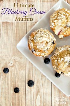 Ultimate Blueberry Cream Muffins #blueberry #muffins #recipe