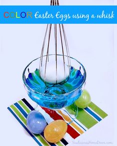 Color Easter Eggs With A Whisk. sewlicioushomedecor.com