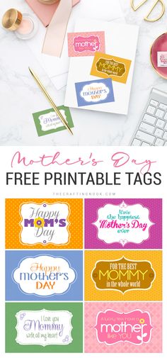 These Adorable FREE Mother's Day Printable Tags are just in time to celebrate that special Woman in our lives! These fun and cute printables can be used to top your treats, or as gift tags. Download yours now! #mothersday #mothersdaygift #mothersdayprintable #mothersdaytags #freeprintable #freemothersdayprintable