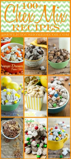100 Party Chex Mix Puppy Chow Recipes and Appetizers. sewlicioushomedecor.com