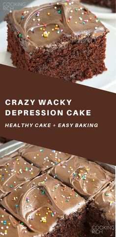 This vintage depression cake recipe (wacky cake recipe) is quick and easy to make with simple ingredients in 1 bowl! It has no butter, no milk, no eggs.  #recipes #easyrecipe #cake #cakerecipes #baking #desserts #dessertfoodrecipes #dessertrecipes