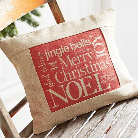 Christmas-Words Pillow