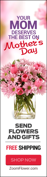 Zoomflower.com. Free Mother's Day Flower Delivery anywhere in USA and Canada.