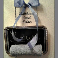 Chalkboard Towel Holder