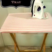 Ironing board tray
