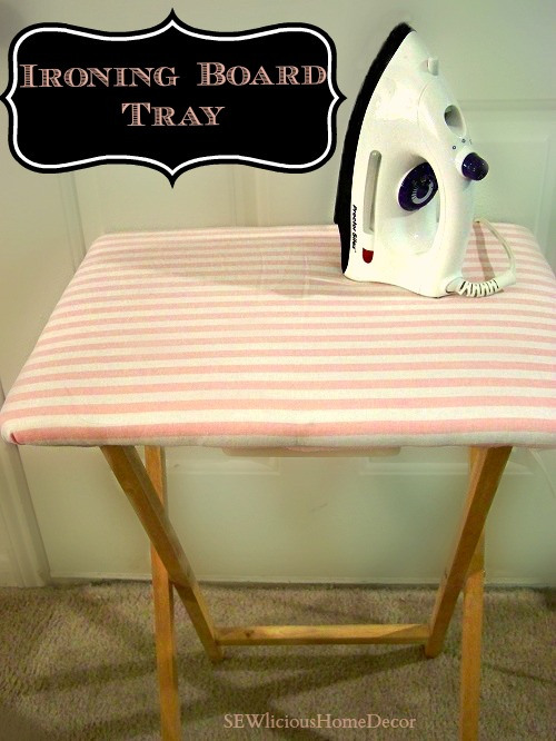Ironing board tray