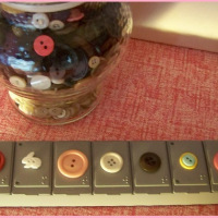 button pill box storage container