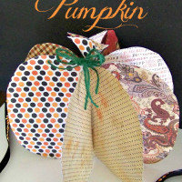Scrapbook Paper Pumpkin Halloween