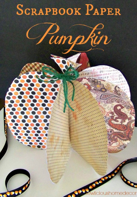 Scrapbook Paper Pumpkin Halloween
