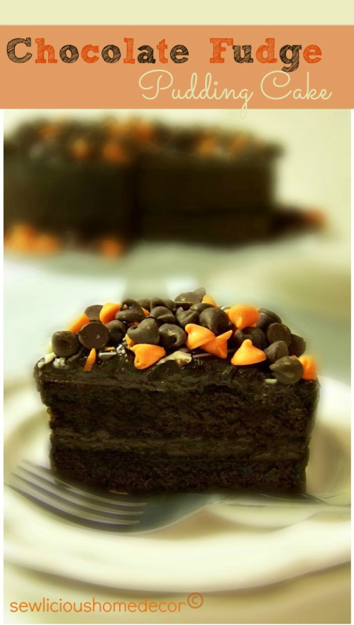 halloween chocolate fudge pudding cake dessert