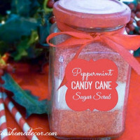 Peppermint Candy Cane Sugar Scrub