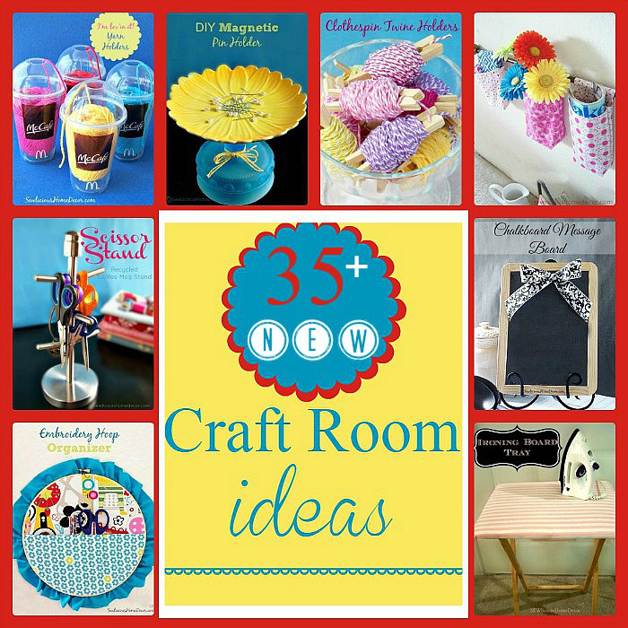 over 35 Craft Room Ideas at sewlicioushomedecor.com