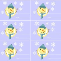 snowman gift tags