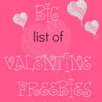 BIG List of Valentine Freebies