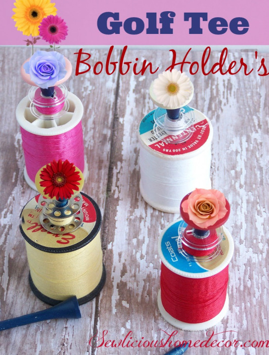 Golf Tee Bobbin Holders