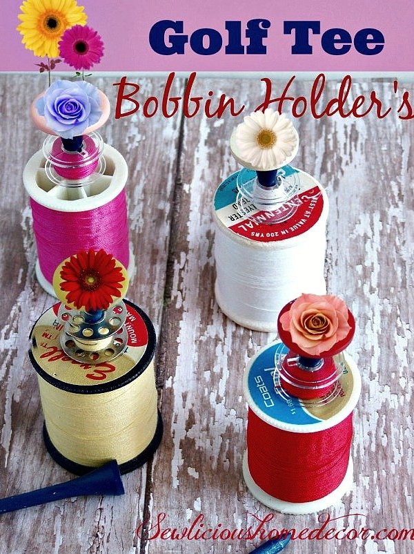 Golf Tee Sewing Bobbin Holders
