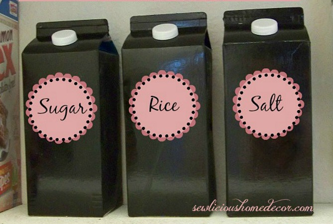 Organize your prantry with Milk Cartons