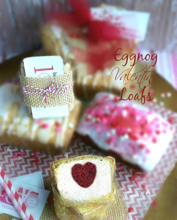 Eggnog Mini Valentine Loaf
