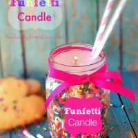 DIY Funfetti Candles Made from Candy Sprinkles