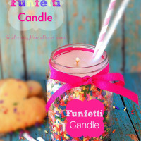 DIY Funfetti Candles Made from Candy Sprinkles