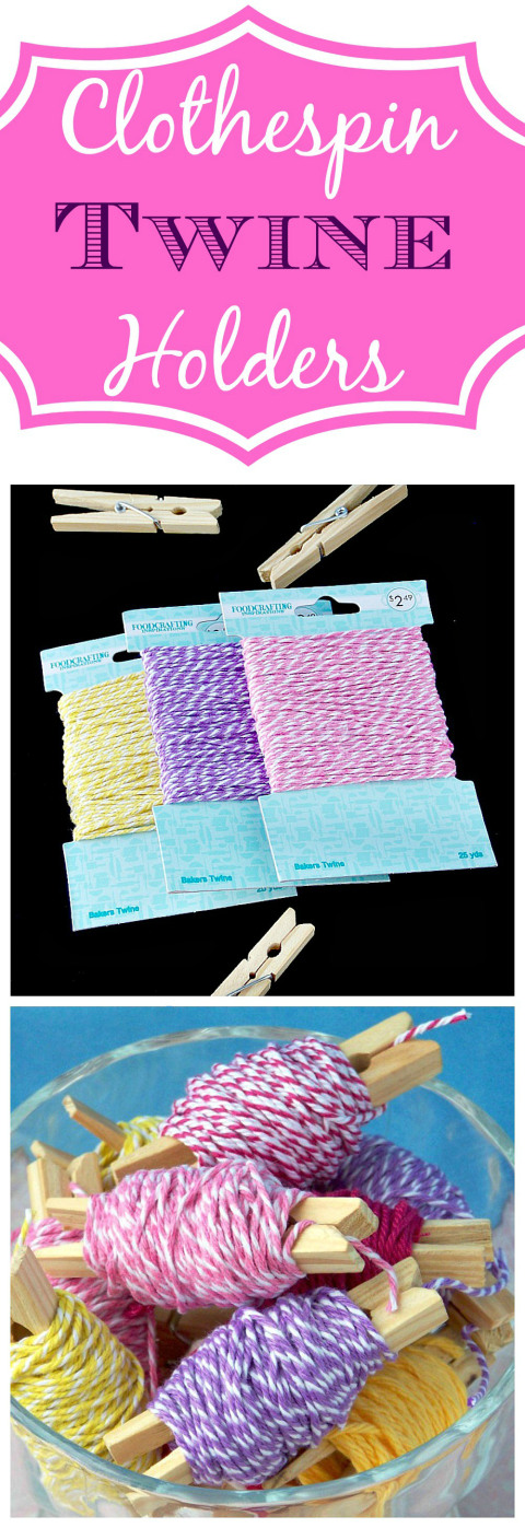 SewliciousHomeDecor.com Clothespin Twine Holder Collage