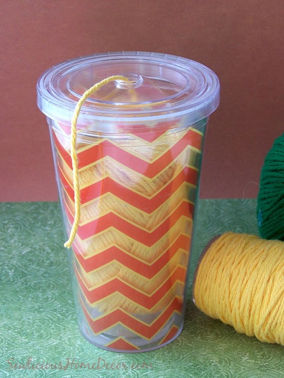 DIY Cup Yarn Container