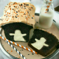 Halloween Chocolate Ghost Cake