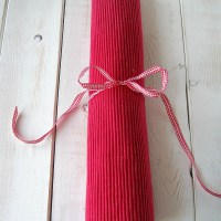 Placemat with Plastic Baggies Sewn Into A Roll up Organizer