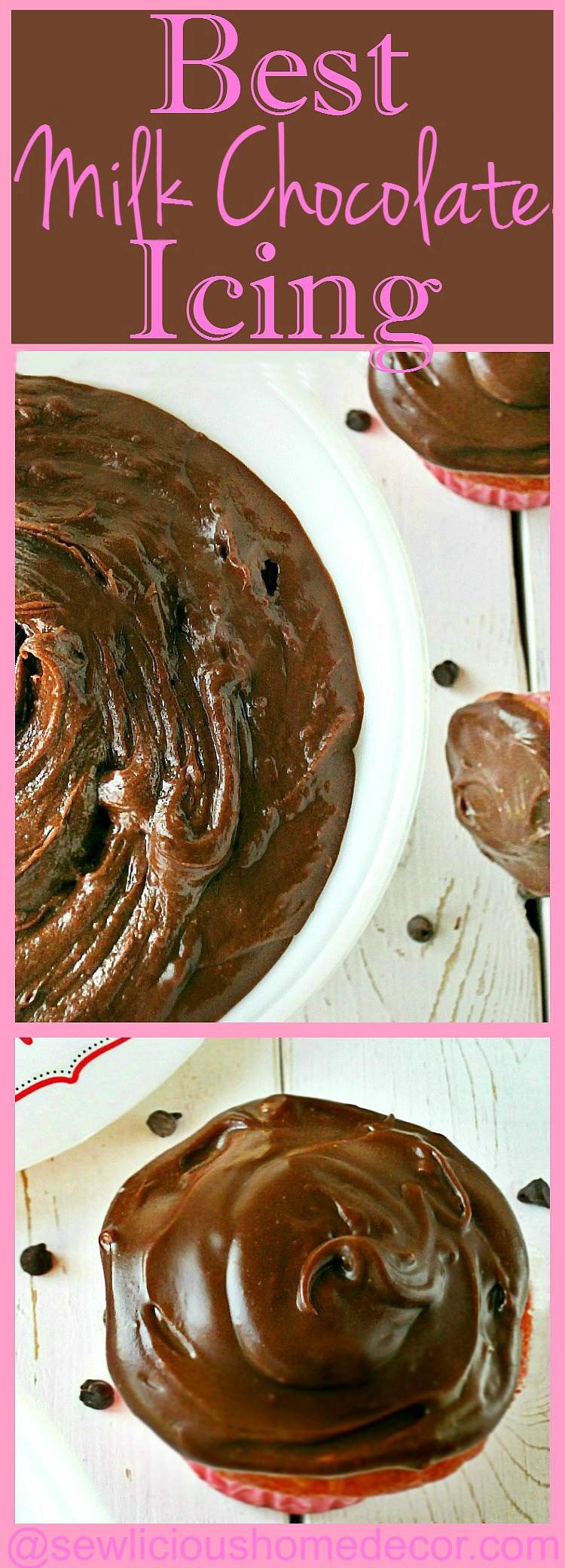 Best Milk Chocolate Icing Frosting at sewlicioushomedecor.com