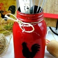 How To Make Rooster Mason Jars Gift and Craft Kitchen Ideas