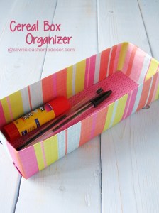 Cereal Box Organizer at sewlicioushomedecor.com