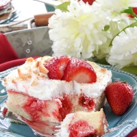 Southern Style Homemade Strawberry Poke Cake