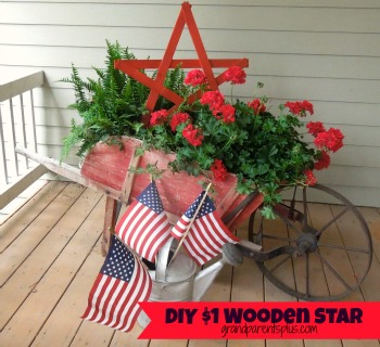 $1 Wooden Star www.grandparentsplus.com