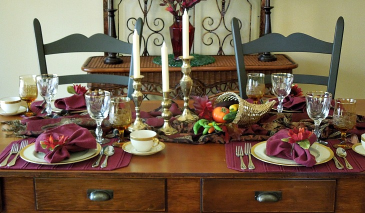 Using scarves in Your tablescapes