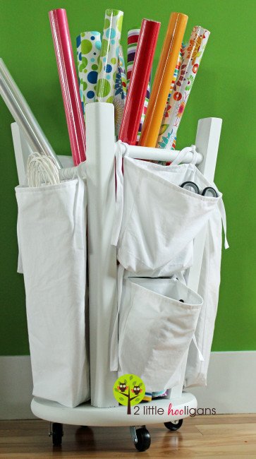 wrapping paper caddy