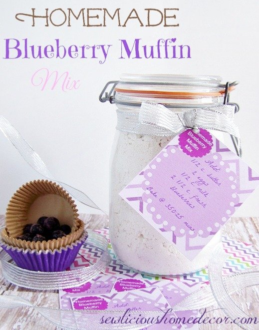 Best Homemade Blueberry Muffin Mix In A Jar sewlicioushomedecor