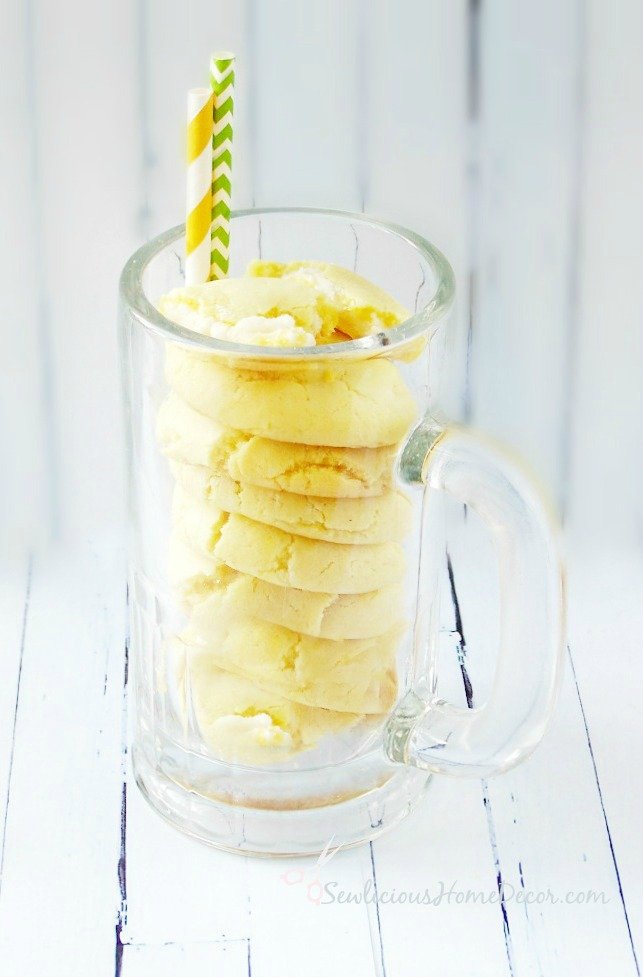 A cup full of #Lemon Pudding Cheesecake #Cookies sewlicioushomedecor.com