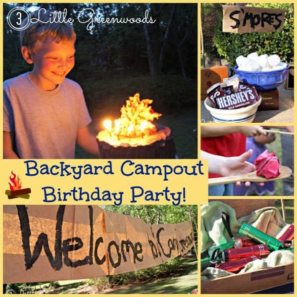Backyard Campout Birthday Party! by 3 Little Greenwoods
