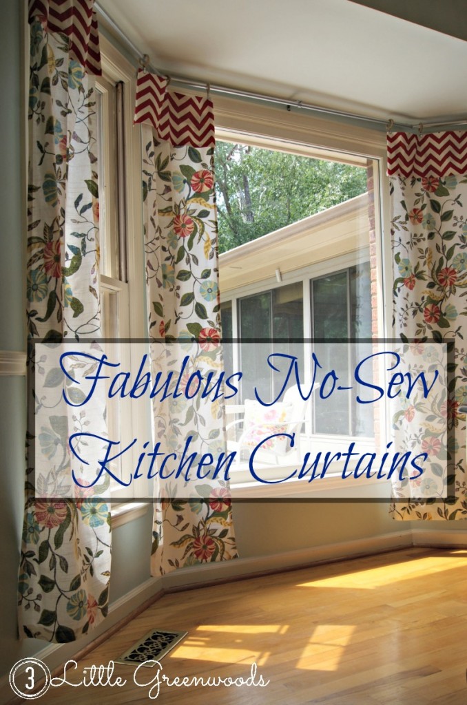 Fabulous No-Sew Kitchen Curtains by 3 Little Greenwoods