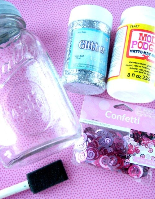 How To Make A Confetti Valentine Mason Jar