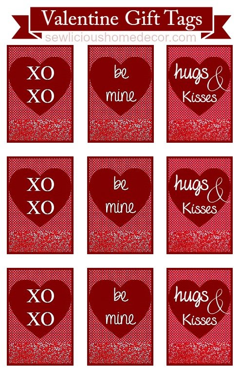 Red Valentine Polka Dot Gift Tags Free 
