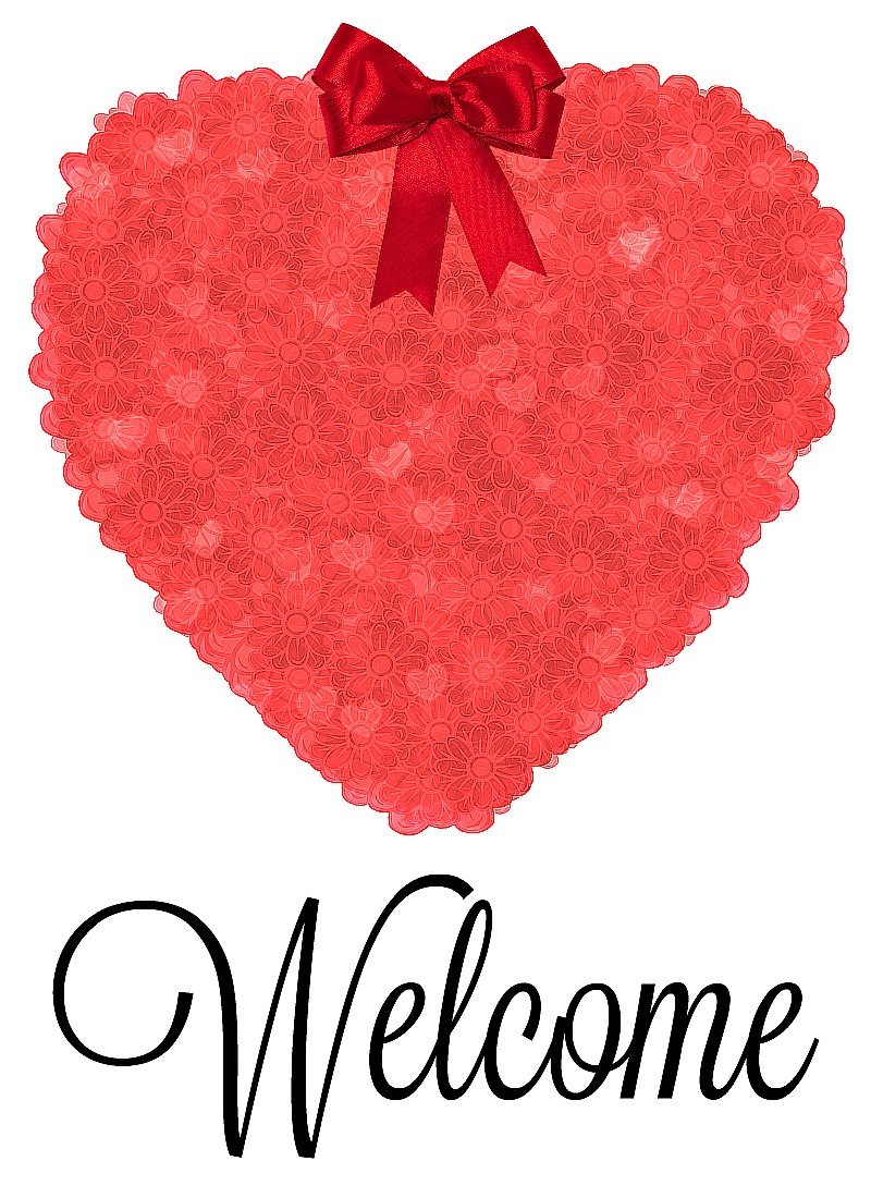 Hot Pine Welcome Heart Valentine Printable