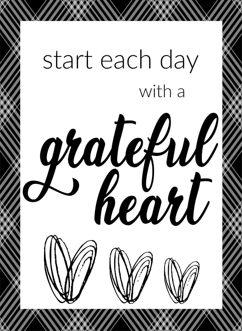 Start Each Day With A Grateful Heart | Farmhouse Printable