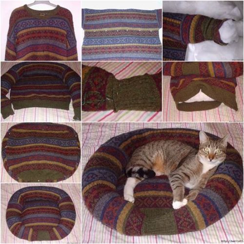 Recyced Upcycled Cat Beds SewLicious Home Decor